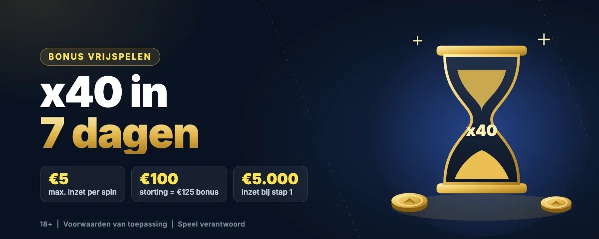 Aureon bonus vrijspelen: x40 in 7 dagen met maximaal €5 per spin